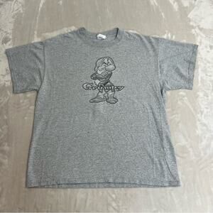 VTG Disney Grumpy Shirt Adult Large Grey Embroidered Snow White Dwarf‎ 90s Y2K